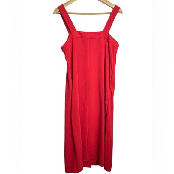 Everlane Goweave Picnic Dress in Haute Red Women Size 10 - Picture 2 of 8